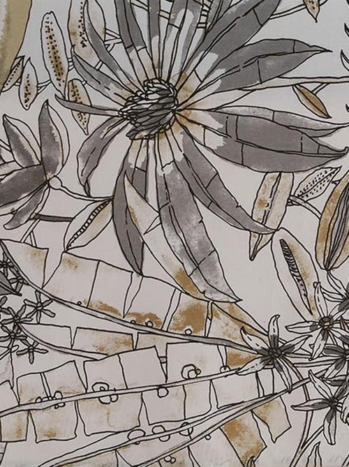 Nappe rectangulaire enduite florale - Kiabi