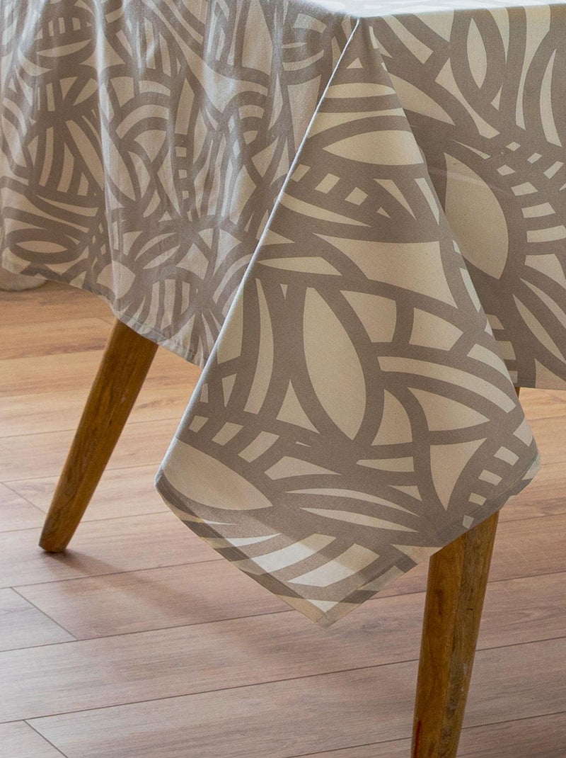 Nappe rectangulaire imprimée graphique Beige - Kiabi