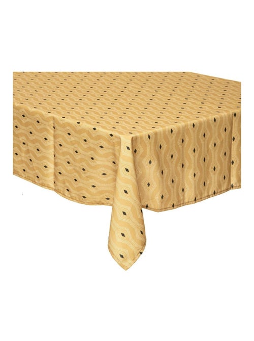 Nappe rectangulaire imprimée graphique ocre 140 x 240 cm - Kiabi