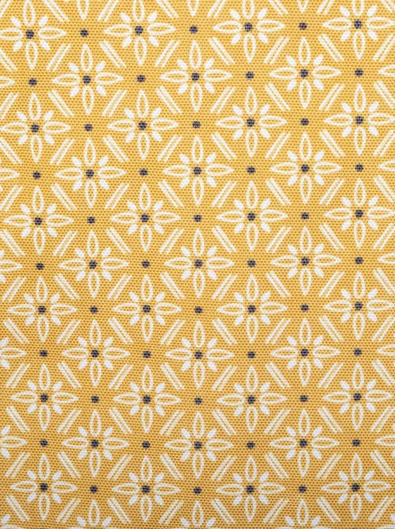 Nappe rectangulaire imprimée motif floral géométrique Jaune - Kiabi