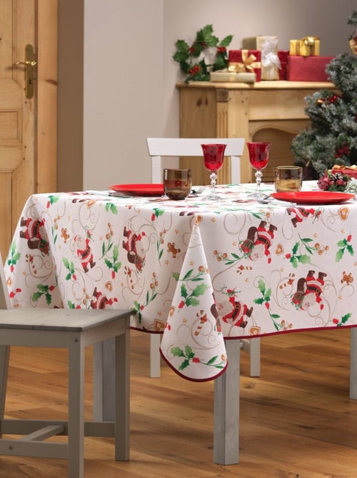 Nappe rectangulaire PERE NOEL 150x240 cm coloris blanc - Kiabi Nappe rectangulaire PERE NOEL 150x240 cm coloris blanc - Kiabi