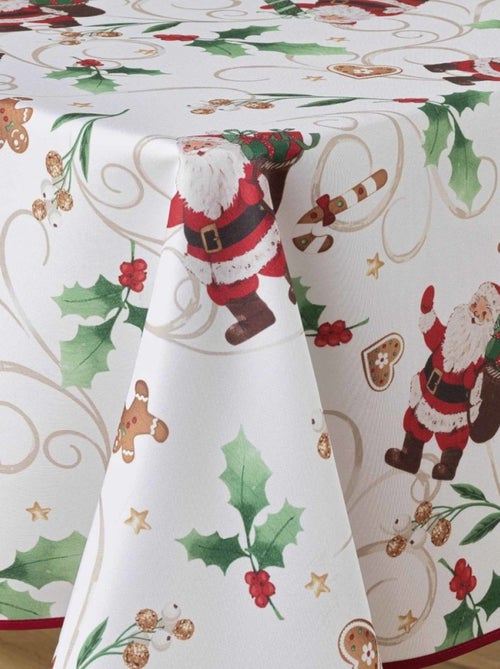 Nappe rectangulaire PERE NOEL 150x240 cm coloris blanc - Kiabi Nappe rectangulaire PERE NOEL 150x240 cm coloris blanc - Kiabi