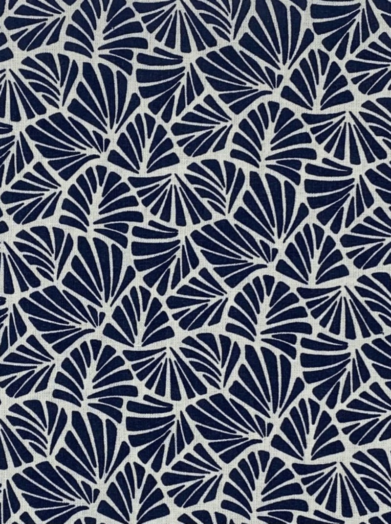 Nappe rectangulaire plastifiée 100% coton Bleu marine - Kiabi
