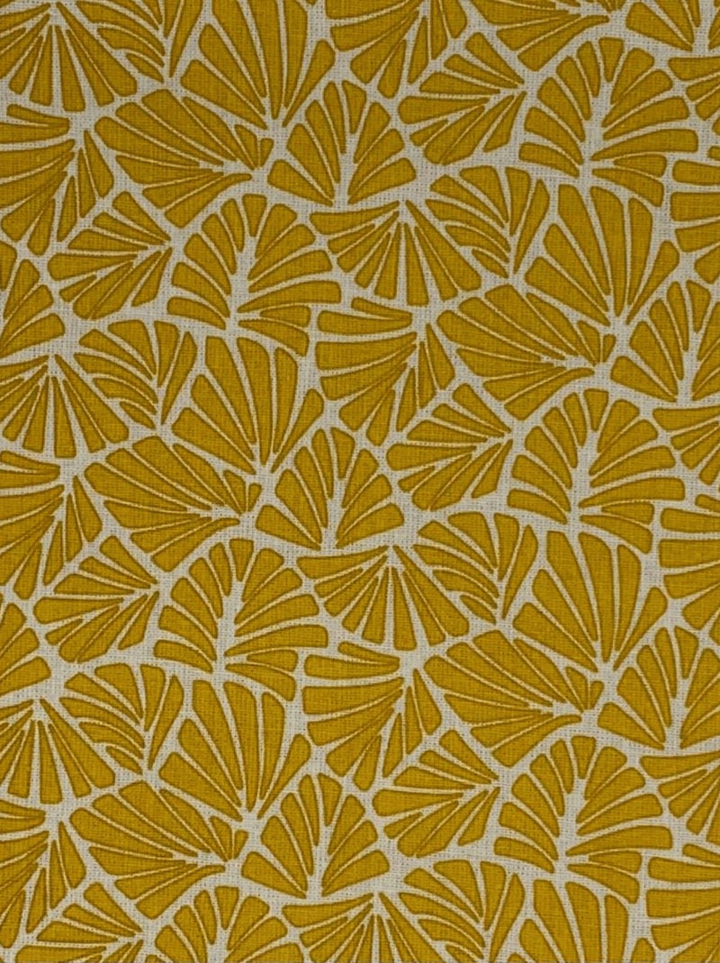Nappe rectangulaire plastifiée 100% coton Jaune - Kiabi