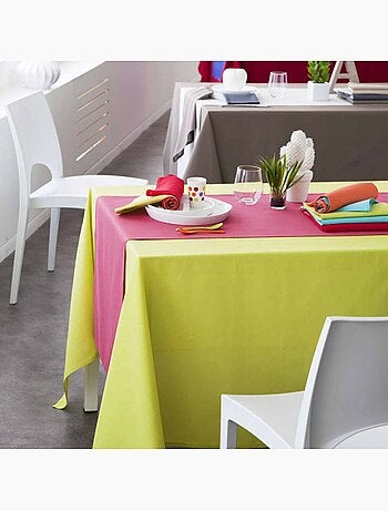 Nappe rectangulaire unie en coton, traitée Teflon, CAMBRAI