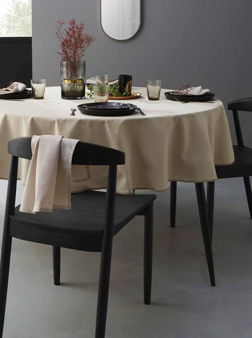 Nappe rectangulaire unie en coton, traitée Teflon, Made in France, CAMBRAI - Kiabi