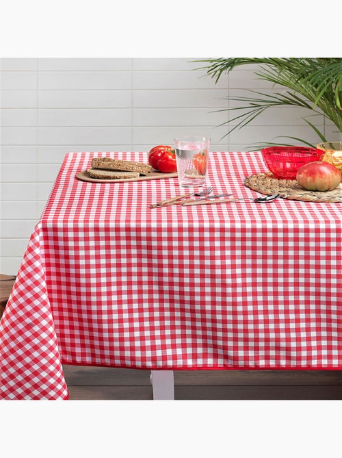 Nappe rectangulaire vichy rouge et blanc - Kiabi Nappe rectangulaire vichy rouge et blanc - Kiabi