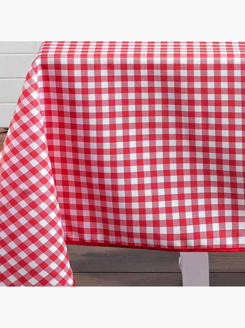 Nappe rectangulaire vichy rouge et blanc Multicolore - Kiabi