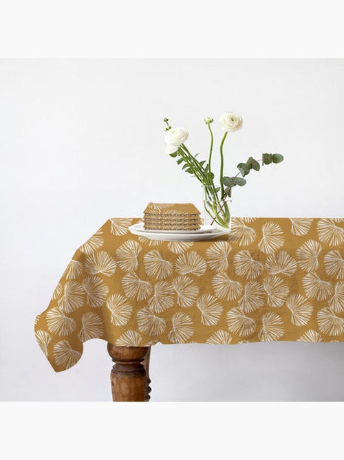Nappe rectangulaire VIRGINIE en coton 140 x 240 cm + 4 serviettes 35 x 35 cm Future Home - Kiabi