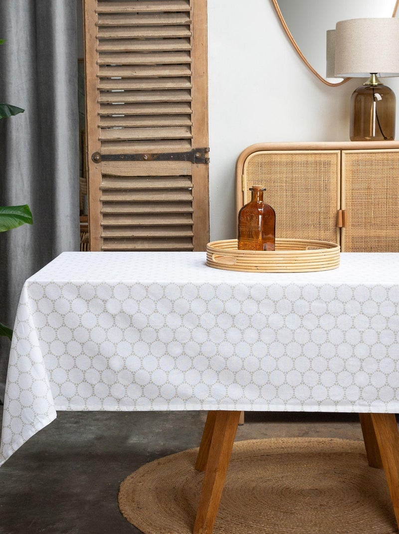 Nappe rectangulaire white craft Blanc Gris - Kiabi