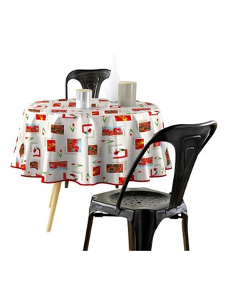 Nappe ronde 160 cm Tulipes