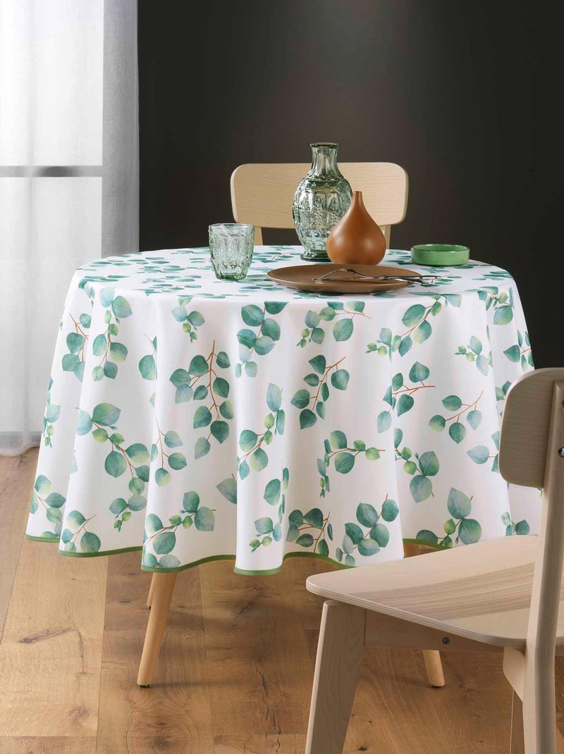 Nappe ronde 180 cm Feuilles leandre Vert - Kiabi