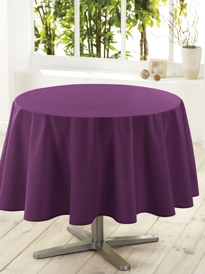 Nappe ronde 180 cm Prune Violet - Kiabi