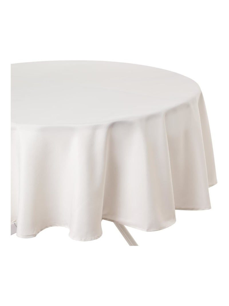 Nappe ronde anti tache Collection couleurs Blanc cassé - Kiabi