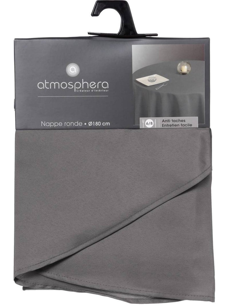 Nappe ronde anti-tâche lallie Gris - Kiabi