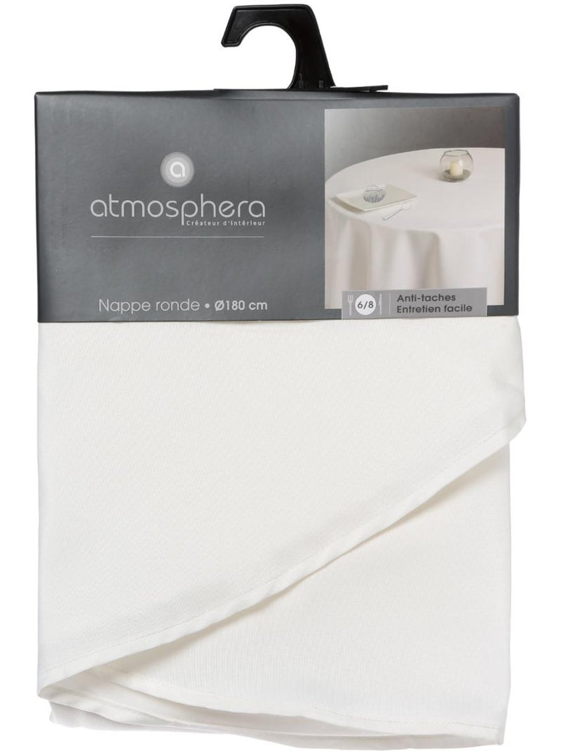 Nappe ronde anti-tâche LALLIE Ivoire - Kiabi