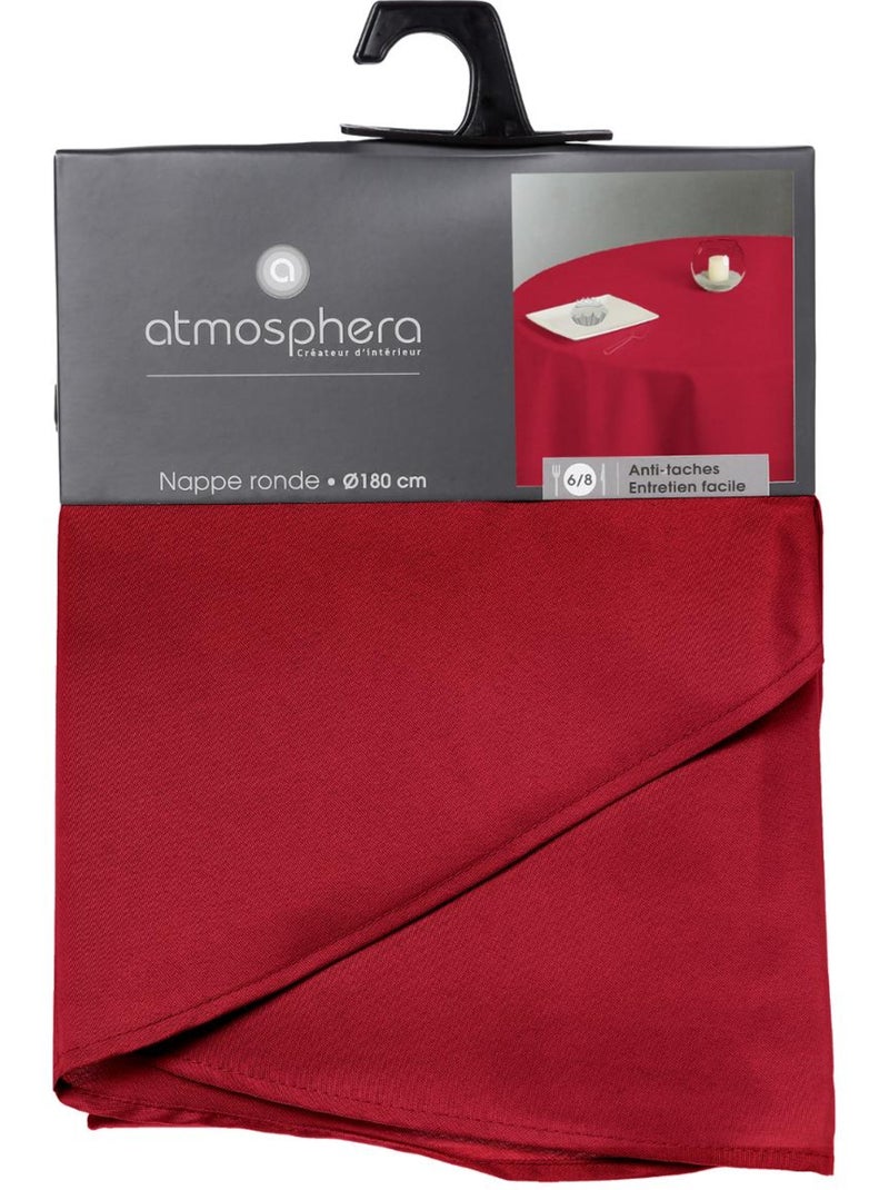Nappe ronde anti-tâche LALLIE Rouge - Kiabi