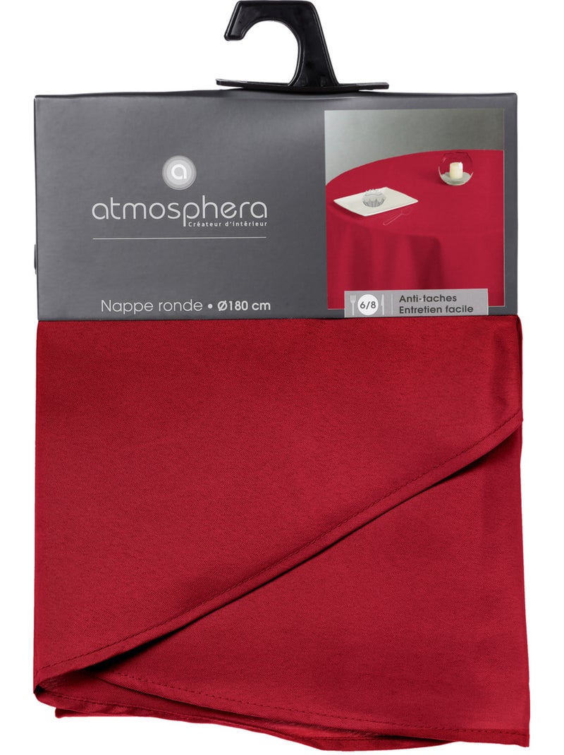 Nappe ronde anti-tâche LALLIE Rouge - Kiabi