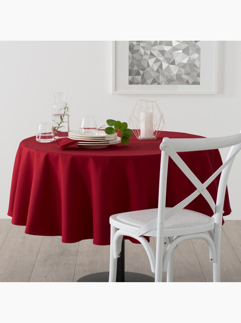 Nappe ronde anti-tâche LALLIE Rouge - Kiabi