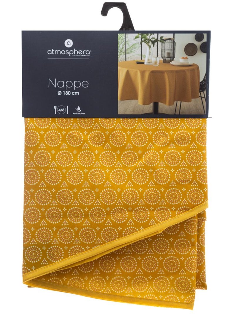Nappe ronde anti-tâche NAJI Ocre - Kiabi