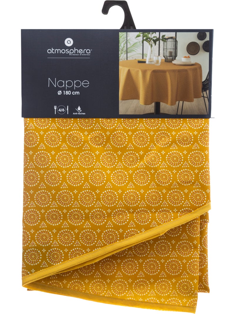 Nappe ronde anti-tâche NAJI Ocre - Kiabi