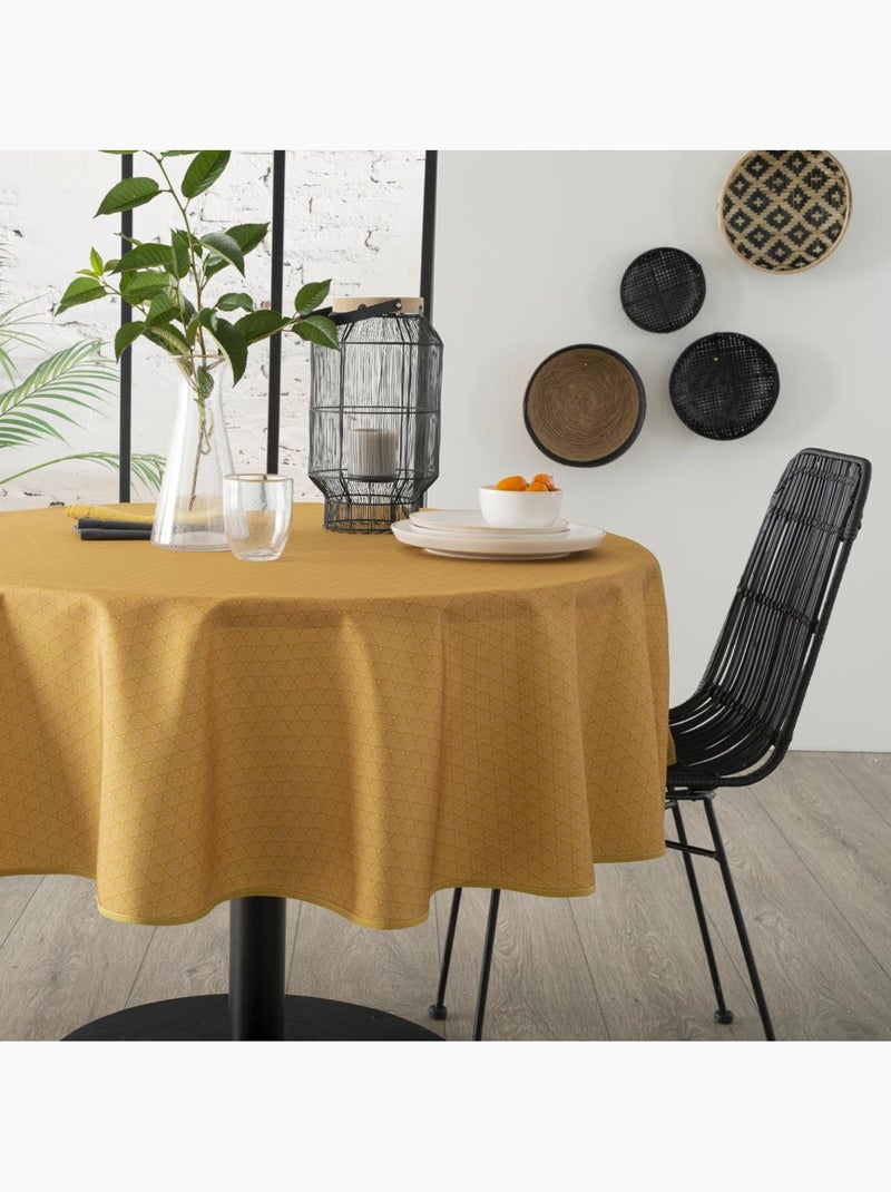 Nappe ronde anti-tâche NAJI Ocre - Kiabi