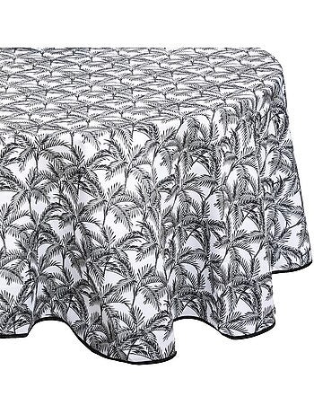 Nappe ronde anti tache palmiers