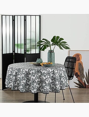 Nappe ronde anti tache palmiers