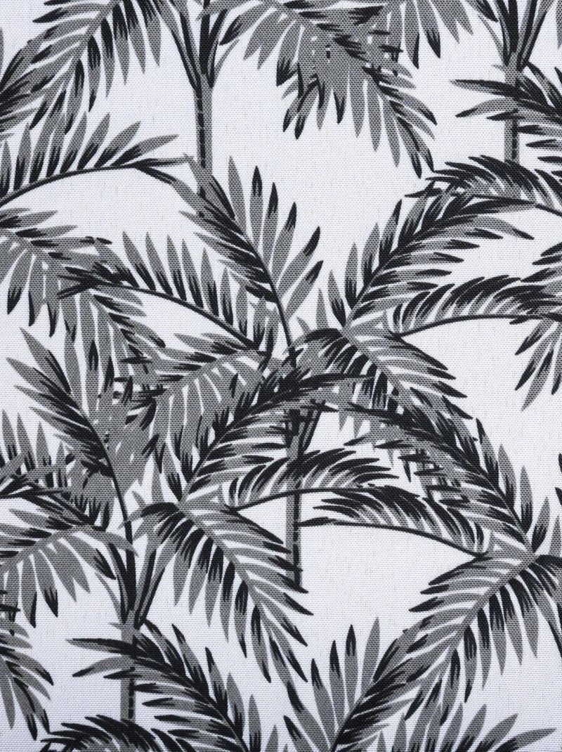 Nappe ronde anti tache Palmiers Gris - Kiabi