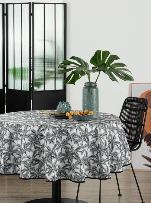 Nappe ronde anti tache Palmiers - Kiabi