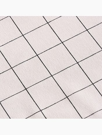 Nappe ronde avec motif à carreaux en relief - Gamusi.
