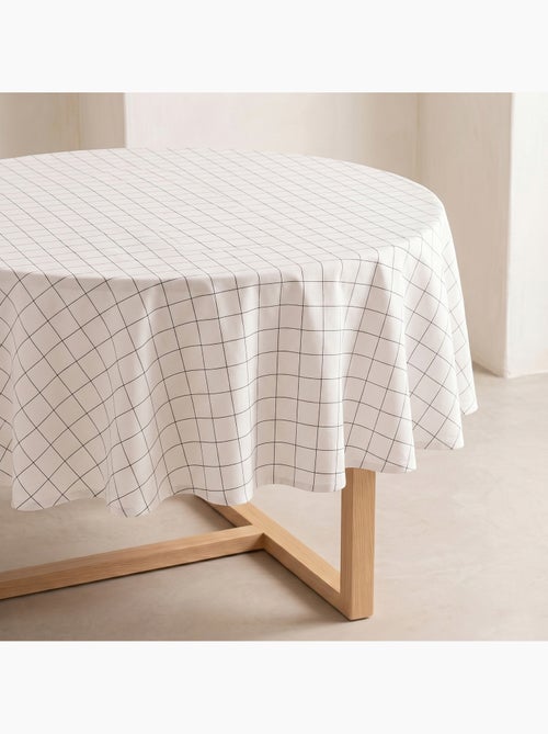 Nappe ronde avec motif à carreaux en relief - Gamusi. - Kiabi Nappe ronde avec motif à carreaux en relief - Gamusi. - Kiabi