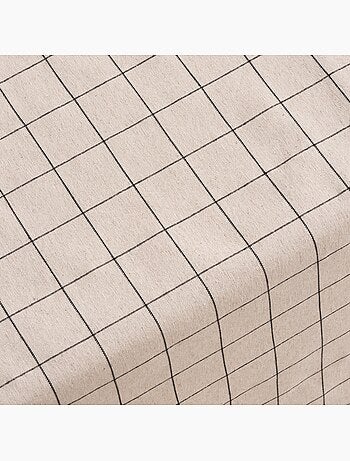 Nappe ronde avec motif à carreaux en relief - Gamusi.