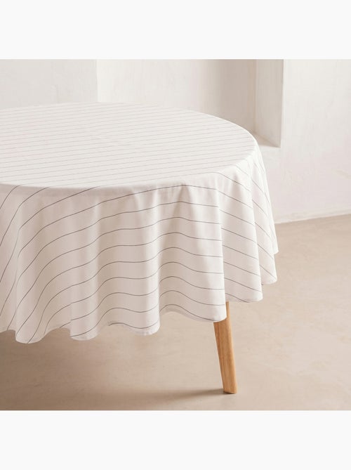 Nappe ronde avec motif à rayures en relief - Gamusi. - Kiabi Nappe ronde avec motif à rayures en relief - Gamusi. - Kiabi