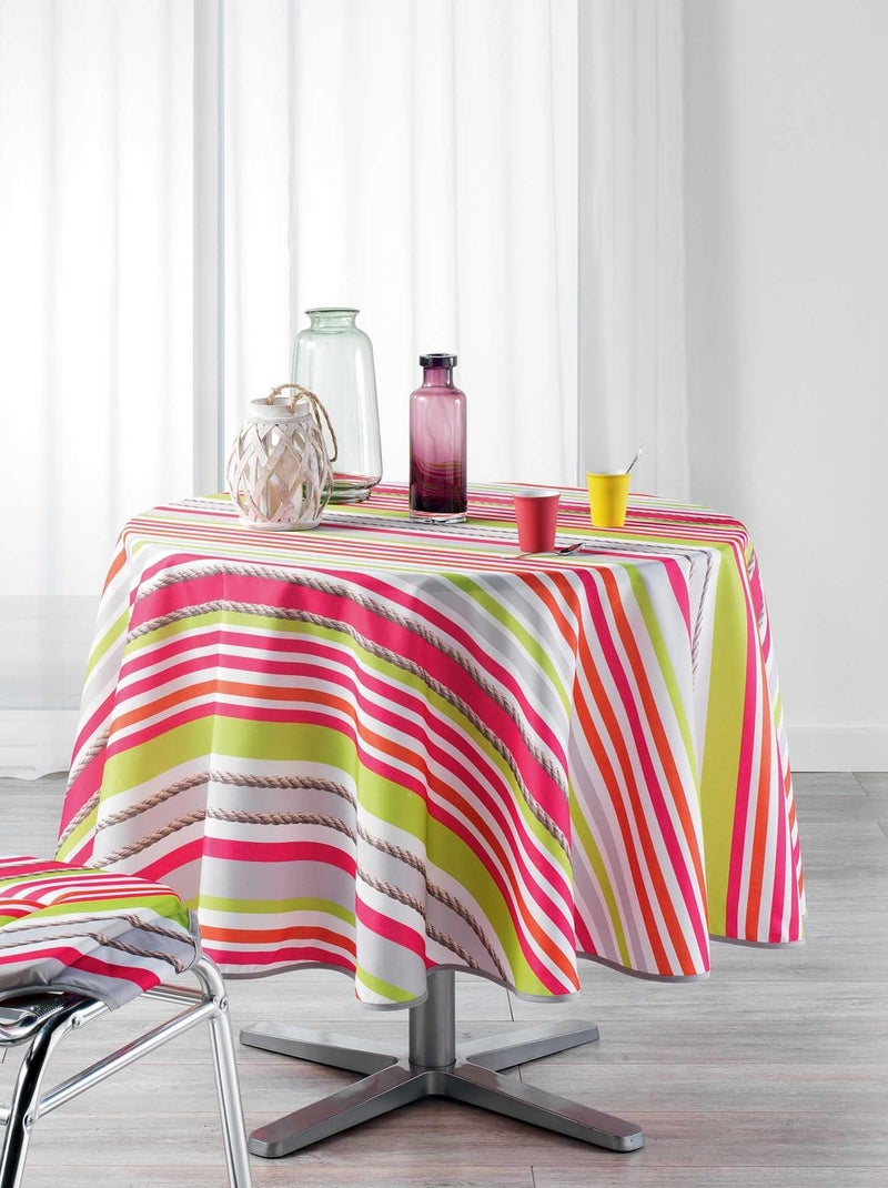 Nappe ronde Collection Matelot Rose - Kiabi