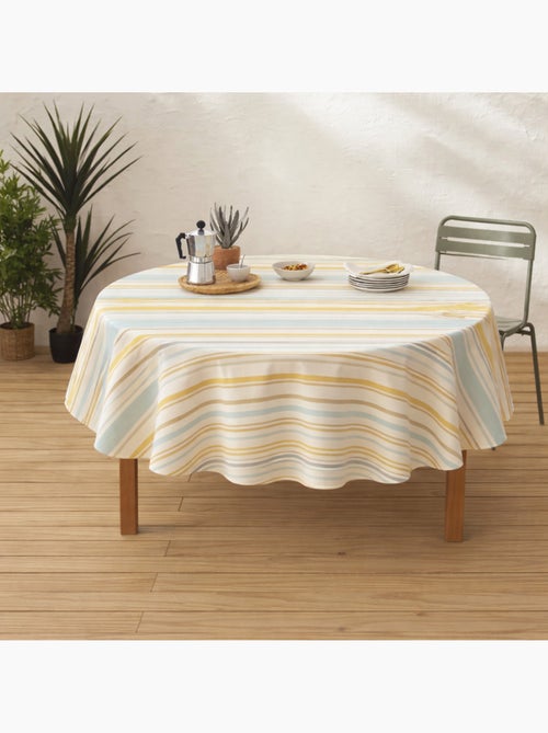 Nappe ronde coton enduit rayures basque - Kiabi Nappe ronde coton enduit rayures basque - Kiabi
