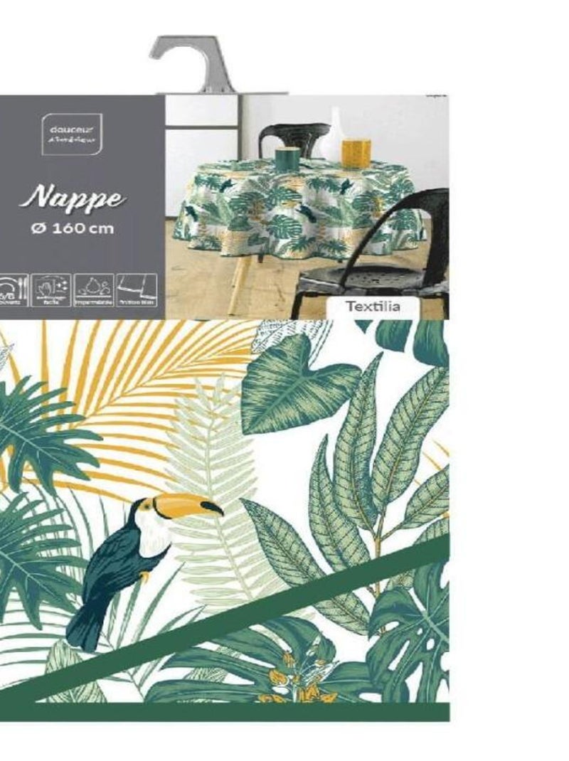 Nappe ronde D160 Textilia Guyana Vert - Kiabi