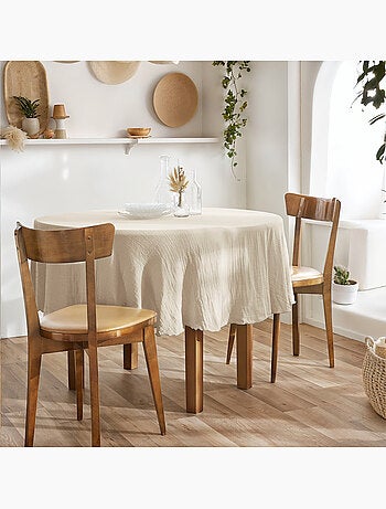 Nappe ronde – Double gaze de coton – Gaïa