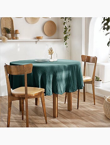 Nappe ronde – Double gaze de coton – Gaïa