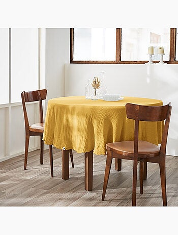 Nappe ronde – Double gaze de coton – Gaïa