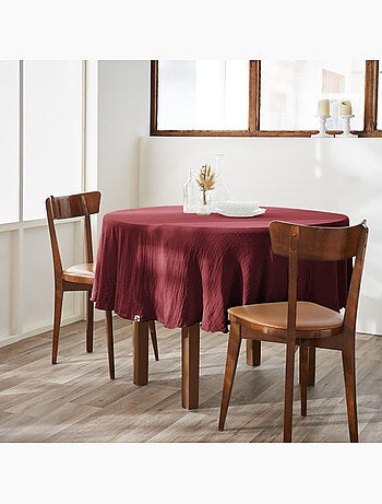 Nappe ronde – Double gaze de coton – Gaïa