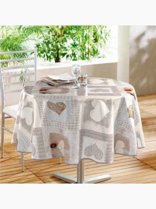 Nappe ronde en polyester cosy coeur - Kiabi Nappe ronde en polyester cosy coeur - Kiabi