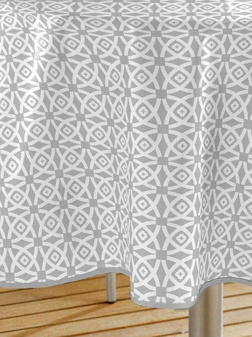 Nappe ronde en PVC à imprimés géométriques - Kiabi