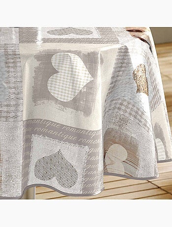 Nappe Ronde en PVC "Coeurs