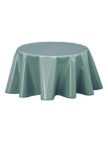 Nappe ronde en toile cirée design uni Joys - Diam. 150 cm - Taupe