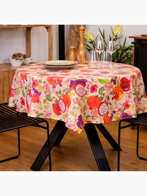 Nappe ronde enduite motif fruits - Kiabi Nappe ronde enduite motif fruits - Kiabi