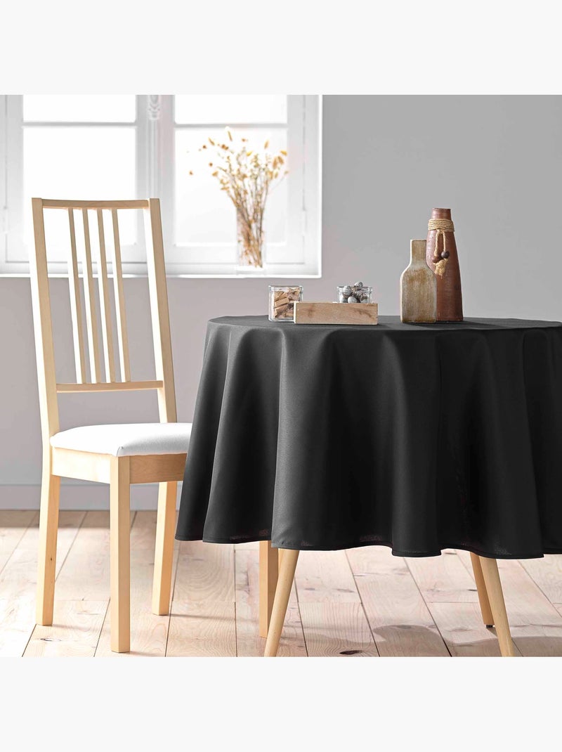 Nappe ronde Essentielle unie Noir - Kiabi