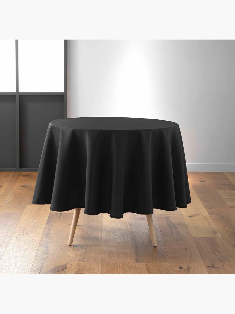 Nappe ronde Essentielle unie Noir - Kiabi