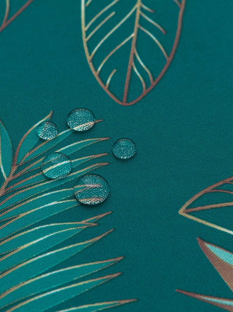 Nappe ronde exotique anti-taches Bleu canard - Kiabi