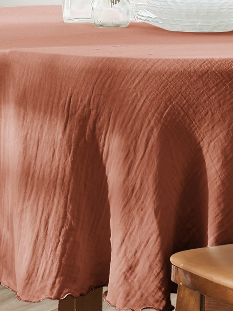 Nappe ronde Gaze de Coton Orange - Kiabi